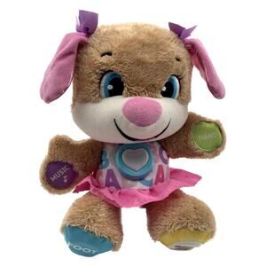 Fisher Price Puppy Laugh And Learn Sis Plush Learning Smart Stages Sounds Works